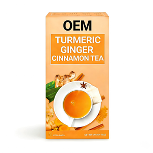 OEM Turmeric Ginger Cinnamon Herbal Tea 20 Bags 100% Natural Caffeine Free Sugar Free for <b>Wellness</b> Digestion - Product Image 2