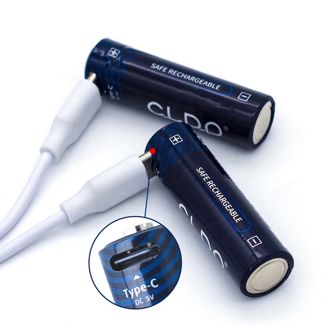 Safety and Powerful Nickel-Zinc USB Rechargeable AA Battery 1800mAh 3C Discharge Rate 1000+ Cycles Cost-Effective 1.6v