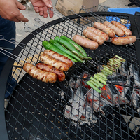 Barbecues de camping durables pour l'extérieur, en acier au carbone, pliables, table à charbon de bois, barbecue