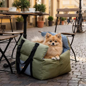 Asiento de <span class=keywords><strong>Coche</strong></span> Portátil <span class=keywords><strong>para</strong></span> <span class=keywords><strong>Perros</strong></span>, Cama Elevadora <span class=keywords><strong>para</strong></span> Mascotas, Transportín de Viaje con <span class=keywords><strong>Cinturón</strong></span> de Seguridad, Bolsillo de Almacenamiento, Correa <span class=keywords><strong>para</strong></span> el Hombro, <span class=keywords><strong>para</strong></span> Cachorros Pequeños de 22 Libras, Nailon, Apto <span class=keywords><strong>para</strong></span> Avión - Product Image 2