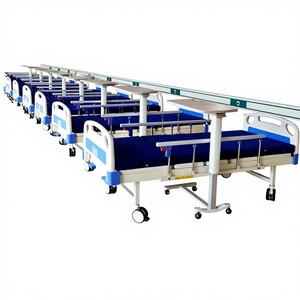 <span class=keywords><strong>Lit</strong></span> médical manuel pour usage hospitalier, simple ou double, à bascule, pour patients, en acier, pour la rééducation et la convalescence des personnes âgées - Product Image 1