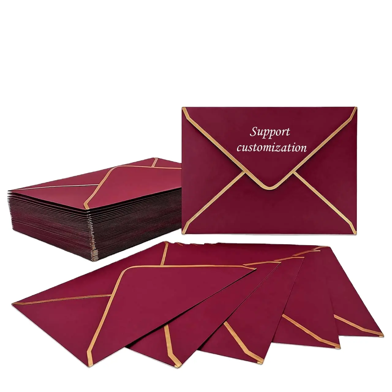 OEM/ODM promozionale personalizzato colore Logo stampato regalo di lusso biglietti di ringraziamento busta di imballaggio lettera nastro di carta