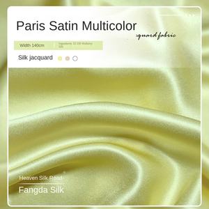 Satin de <span class=keywords><strong>Paris</strong></span> 100% Soie de Mûrier Tissu Haut de Gamme Certifié Oeko-<span class=keywords><strong>Tex</strong></span> Respirant Brillant pour Robes Décontractées et Voitures - Product Image 2