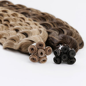Extensioni per <span class=keywords><strong>capelli</strong></span> umani Genius Weft 100% Remy, invisibili, a doppia trama, con punte ispessite, per uso quotidiano in salone e per donne. - Product Image 4