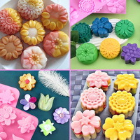 Jucheng RL-275 Ensemble de 3 moules en silicone pour savon et pâtisserie, 6 cavités, motif jacquard animalier, forme irrégulière, pour sel de bain et biscuits