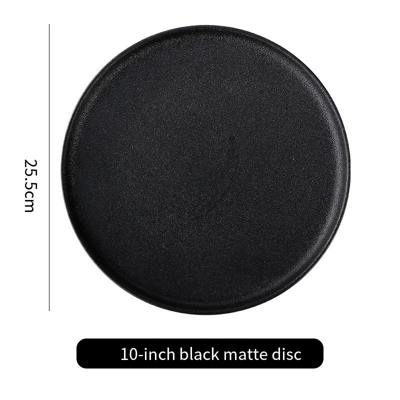 Assiette noire mate 10"