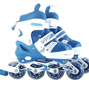 Quad Patines 4 Ruedas Rollschuhe Kick Rollschuhe 4 Räder Blade Slalom Inline Schuhe Blink rolle für Kinder Erwachsene