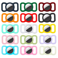 Étui de protection en silicone de luxe de qualité supérieure avec motif d'impression pour Apple AirTag GPS Pet Tracker Dog Collar Holder FindMy Pet