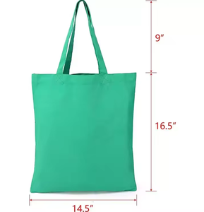 Sac fourre-tout en toile de coton écologique grande capacité avec impression de logo personnalisée, sac de shopping durable et coloré - Product Image 2