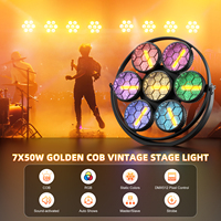 UKING 7 LED Mini Strobe Rétro pour Scène, Lumière DJ Club 7x50W COB LED à Effet Pixel pour Club, Mariage, Fête