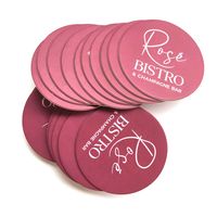 Sous-verres en papier absorbant jetables ronds à motif de dessin animé écologique imprimés sur mesure pour hôtel, restaurant, bar, KTV, protège-table