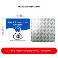 Carte NFC RFID ISO personnalisée en acrylique pour avis sociaux, puce NTAG216 13,56 MHz, paiement sans contact intelligent, support de paiement pour restaurant, hôtel