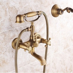 Ensemble <span class=keywords><strong>de</strong></span> douche simple en laiton antique <span class=keywords><strong>de</strong></span> style européen et américain, mitigeur <span class=keywords><strong>de</strong></span> douche encastré - Product Image 6