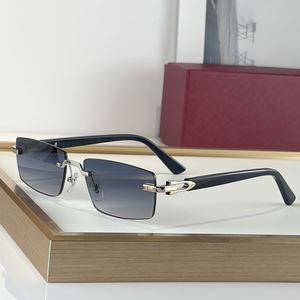 Gafas de Sol de Lujo para Hombre, Diseño de Marca 2026, Lentes Rectangulares sin Marco con Degradado, Armazón de Titanio Unisex, Propiedades Ópticas UV400 - Product Image 6