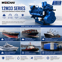 Moteur diesel marin robuste SCDC WEICHAI Baudouin 12M33 900-1500HP V12 4 temps EPA Tier2 pour remorqueurs, navires de marchandises et bateaux de pêche