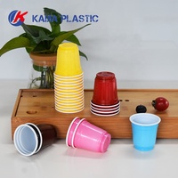 Verres à shot jetables rouges en PP de 2 oz - Écologiques et sans BPA pour mariages, fêtes, dégustations, collations, gelées et échantillons