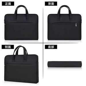 Oukqi Business Briefcase Oxford Cloth Zipper Closure Unisex Portable Document Bag For Office Conference Use - Product Image 1