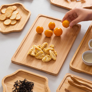 Plateau hexagonal en bambou de style japonais Rima pour servir des desserts, du thé et du café, pour hôtel et usage domestique - Product Image 5