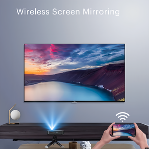 <span class=keywords><strong>Mini</strong></span> proyector de vídeo inteligente para exteriores AOME 200 ANSI Lumen Nativo 4K HD Android 9/11 Operado DLP Cast 2G RAM Stock europeo - Product Image 2