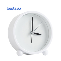 BestSub vente en gros personnalisé bureau décoloration numérique couleur blanche réveil SCKWH