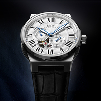 Montre automatique mécanique de luxe pour hommes cadran 42mm fonction lumineuse verre de haute qualité cuir 20mm conception de plongée à la mode