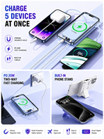 Batería Externa HYTO 10000mAh Inalámbrica Magnética PowerBank Cargador Portátil Para iPhone