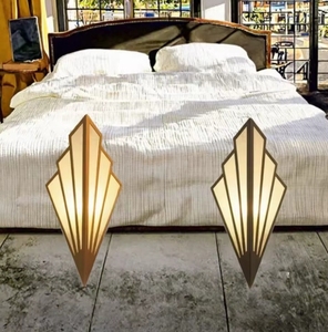 Lusso nordico semplice muro luce creativa a forma di ventaglio corpo in ferro <span class=keywords><strong>per</strong></span> Hotel corridoio portico camera da letto - Product Image 6