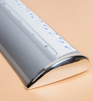 Support d'affichage portable enroulable, bannière rétractable avec mécanisme cassette, aluminium léger pour promotions et expositions