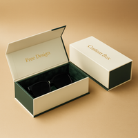 Boîte magnétique personnalisable haut de gamme pour lunettes, emballage en carton recyclable, boîte en papier pour lunettes de soleil avec logo, boîtes cadeaux