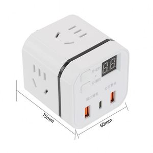 <span class=keywords><strong>Cube</strong></span> Minuterie Convertisseur de <span class=keywords><strong>prise</strong></span> USB Mise hors tension automatique Interrupteur de réservation Bande de saisie Plug in Terminal Block - Product Image 1