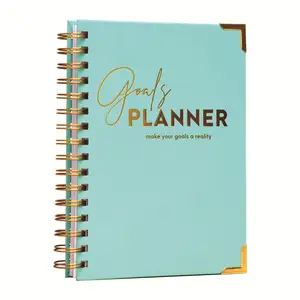 Cuaderno en espiral con formato de página interior personalizable rosa de alta calidad delicado personalizado de fábrica