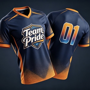 <span class=keywords><strong>Maillot</strong></span> <span class=keywords><strong>de</strong></span> football personnalisé en polyester tricoté 100 %, motif imprimé, respirant, séchage rapide, anti-plis, kit d'équipe - Product Image 5