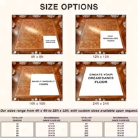 Pegatina Rectangular para Pista de Baile de Boda con Impresión Digital - OEM Impermeable, para Reuniones Familiares y Fiestas