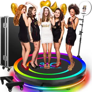 Newest Event Vogue Booth 68cm 80cm 100cm 115cm 360 Degree Photo Booth Enclosure Trade Show With Led Lights