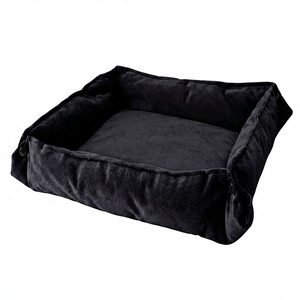 เตียงสัตว์เลี้ยงทรงสี่เหลี่ยมขนาดเล็กแบบปรับเปลี่ยนได้ (ผ้าสีดำ) - Product Image 1