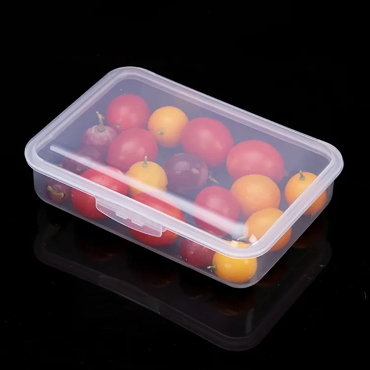 High quality custom size transparent plastic rectangular food container cake packaging box clamshell style