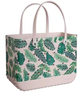 Hot Factory Wholesale Fashion Beach Waterproof Eva Silicone Summer Rubber Handbags Custom Logo Beach Bag