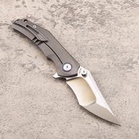 Couteau pliant personnalisé OEM en gros de haute qualité en acier VG-10 avec manche en alliage de titane, couteau utilitaire de cuisine, couteau de survie pour le camping, directement de l'usine