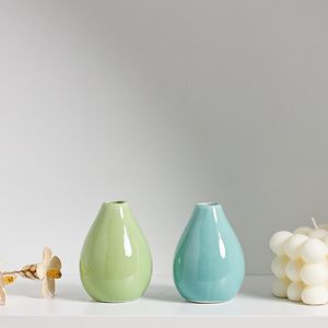 Florero de cerámica Para decoración del hogar, Jarrones floreados personalizados en azul, rosa y blanco Para decoración del hogar - Product Image 4