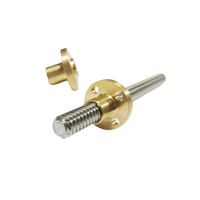 Tornillo trapezoidal Acme de acero inoxidable 304, tuerca de latón en forma de T de 2/4 mm, TR5*2/TR5*4/TR6*2/TR6*4 para impresoras 3D/prototipos