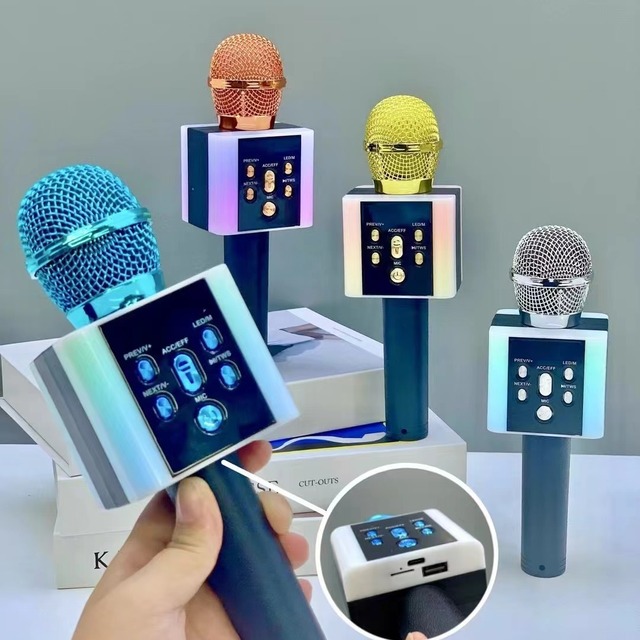 Custom Professional Handheld Portable  Usb Audio Mic Micro Recording Studio Equipment Wireless Microphone for Karaoke