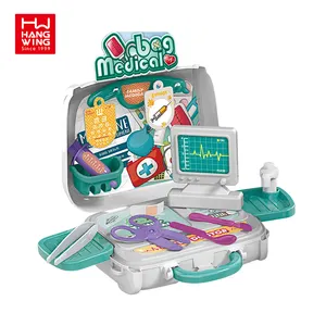 HW玩具新品2合1便携式医疗玩具迷你假装玩医生套装儿童包玩具30件