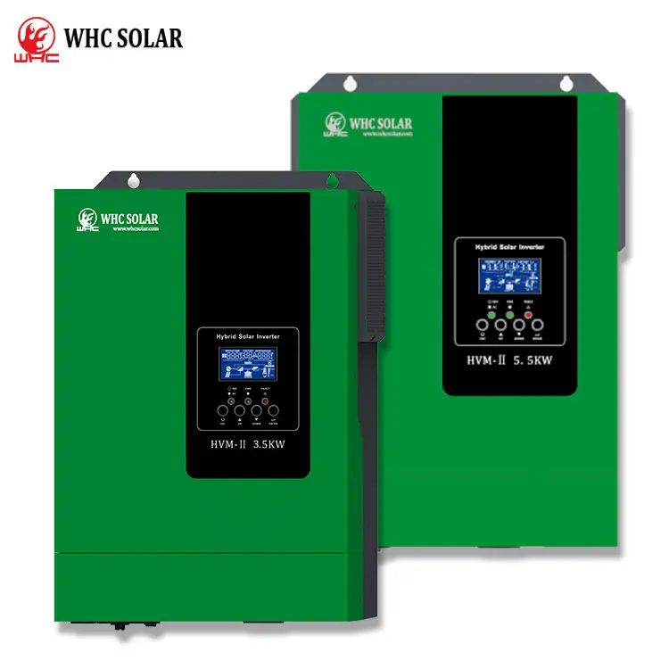 WHC 3,5 KW 5,5 KW Mppt onduleur solaire 24V CC à 220V CA solaire 12V onduleur solaire hybride à onde sinusoïdale pure Mppt hors réseau