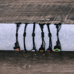 <span class=keywords><strong>Bracelet</strong></span> en perles naturelles pour femmes, design géométrique, petite perle, let arc-en-ciel, <span class=keywords><strong>macramé</strong></span> tissé, motifs avec perles - Product Image 2