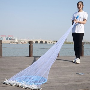 Jaring ikan portabel gaya Amerika 4-16 kaki, jaring pancing lempar tangan, jaring ikan monofilamen nilon, jaring lempar tangan - Product Image 6