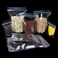 Lot de 100 sacs transparents à fermeture éclair, pochettes auto-scellantes, sacs en polyéthylène transparents pour l'emballage des aliments et des noix
