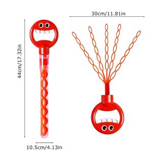 Bâton à bulles souriant à <span class=keywords><strong>cinq</strong></span> griffes et 32 trous avec solution de recharge, baguettes à bulles en vrac pour enfants, jouet d'été en plein air - Product Image 5