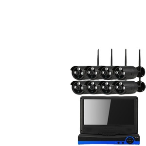 Système de surveillance sans fil 8 canaux 200W avec écran LCD, kit WiFi, vision nocturne, détection de mouvement, audio bidirectionnel, surveillance de sécurité - Product Image 2