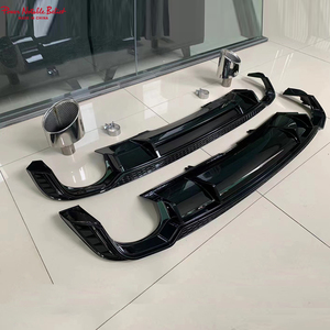 Auto <span class=keywords><strong>A5</strong></span> S5 B9 diffusore paraurti posteriore nero lucido stile RS5 diffusore posteriore con tubo per Audi <span class=keywords><strong>A5</strong></span> Sline S5 2017 2018 <span class=keywords><strong>2019</strong></span> - Product Image 4