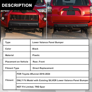 Cenefa parachoques delantero debajo de la bandeja Panel de protección contra salpicaduras inferior para Toyota 4Runner SR5 TRD 14-24 - Product Image 5